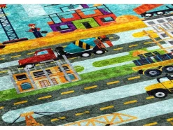 RugsX Kindervloerkleed-Junior 52105.801 Tapijt Wasbaar Bouwplaats Dieren Voor Kinderen Antisl 160X220 Cm