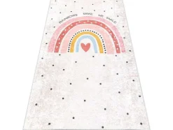 RugsX Kindervloerkleed-Junior 51300.802 Tapijt Wasbaar Regenboog, Stippen Voor Kinderen Antis 160X220 Cm