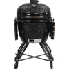 Vente-unique Buitenkeuken-Kamado-Houtskoolbarbecue Van Keramiek En Bamboe 67 X 85 X 120 Cm - Ayumi