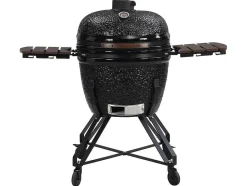 Vente-unique Buitenkeuken-Kamado-Houtskoolbarbecue Van Keramiek En Bamboe 67 X 85 X 120 Cm - Ayumi