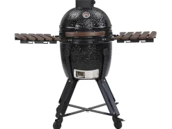 Vente-unique Buitenkeuken-Kamado-Houtskoolbarbecue Van Keramiek En Bamboe 45 X 63 X 105 Cm - Izaki