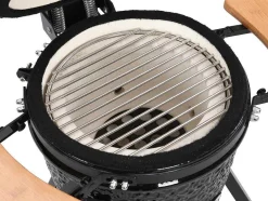 Vente-unique Buitenkeuken-Kamado-Houtskoolbarbecue Van Keramiek En Bamboe 32 X 52 X 94 Cm - Eriko