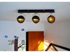 EPIKASA Tuinlamp-Kana Spot, Zwart, Goud, 50X10,5X17,5 Cm,