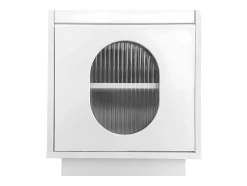 ModernLuxe Kaptafels-Kaptafel Met Spiegel En Led-Verlichting - 2 Lades En Een Uitneembare Kast - Wit (Kruk Niet Inbegrepen)