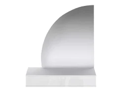 Vente-unique Kaptafels-Kaptafel Met Spiegel En Ledverlichting - 2 Lades - Glanzend Wit - Jineza