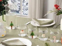 OZAIA Tafelservies-Karaf + Set Van 4 Glazen Met Kerstmotieven - Scopa