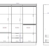 Vente-unique Kledingkast-Kast Met 6 Deuren En 2 Lades - L162 Cm - Wit - Feova