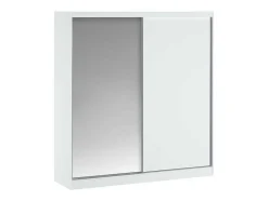 Vente-unique Kledingkast-Kast Met 2 Schuifdeuren - Met Spiegel - L200 Cm - Wit - Ochira