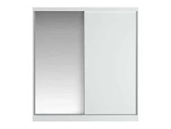 Vente-unique Kledingkast-Kast Met 2 Schuifdeuren - Met Spiegel - L200 Cm - Wit - Ochira