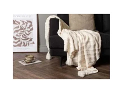 Venture Home Huistextiel-Katlyn Plaid 170X130Cm Offwhite.