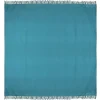 OZAIA Beddengoed-Katoenen Sprei Met Franjes - 230 X 250 Cm - Blauw - Segna