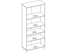 Vente-unique Keukenmeubel-Keukenbuffet Wajdi - 4 Deuren En 1 Nis - Wit En Eiken
