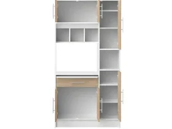 Vente-unique Keukenmeubel-Keukenmeubel Mady - 5 Kasten & 1 Lade - Wit En Eiken
