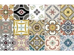 OZAIA Keukenaccessoire En -Opbergruimte-Keukentapijt Van Vinyl Met Vloertegelmotief Rica - 49,5 X 83 Cm - Meerkleurig