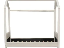 ModernLuxe Fluwelen Bed-Kinderhutbed 90X200Cm In Fluweel - Lattenbodem - Beige