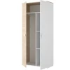Vente-unique Kindermeubel-Kledingkast Sonia - 2 Deuren - L95 Cm - Kleuren: Eiken En Wit