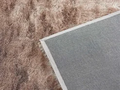 OZAIA Tapijt Hoogpolig-Kleed Shaggy Dolce Taupe Met Beige Weerschijn - Polyester - 120*170 Cm