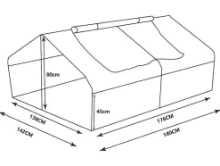EXPERTLAND Tuinkas-Kleine Tuinkas Gentiane 2,56 M - L180 X B142 X H80 Cm