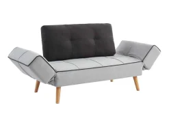 Vente-unique Klik-Klak En Bz Slaapbank-Klik-Klak Bedbank Van Stof Ebaty Ii - Lichtgrijs En Antraciet