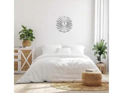 EPIKASA Wandklok-Klok Geometrisch 2, Wit, Zwart, 50X1,5X50 Cm,