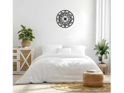 EPIKASA Wandklok-Klok Geometrisch 4, Zwart, 50X1,5X50 Cm,