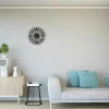 EPIKASA Wandklok-Klok Geometrisch 3, Zwart, 50X1,5X50 Cm,