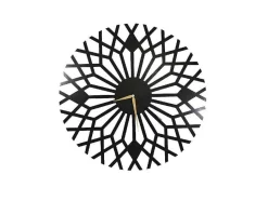 EPIKASA Wandklok-Klok Geometrisch 3, Zwart, 50X1,5X50 Cm,