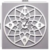 EPIKASA Wandklok-Klok Geometrisch, Wit, Zwart, 50X1,5X50 Cm,