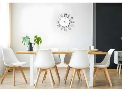 EPIKASA Wandklok-Klok Numbers 1, Wit, Zwart, 50X1,5X50 Cm,