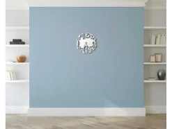 EPIKASA Wandklok-Klok Numbers 2, Wit, Zwart, 50X1,5X50 Cm,