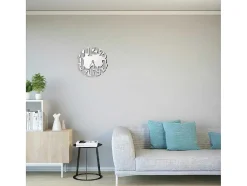 EPIKASA Wandklok-Klok Numbers 2, Wit, Zwart, 50X1,5X50 Cm,