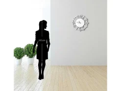 EPIKASA Wandklok-Klok Numbers, Wit, Zwart, 50X1,5X50 Cm,