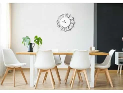 EPIKASA Wandklok-Klok Numbers, Wit, Zwart, 50X1,5X50 Cm,