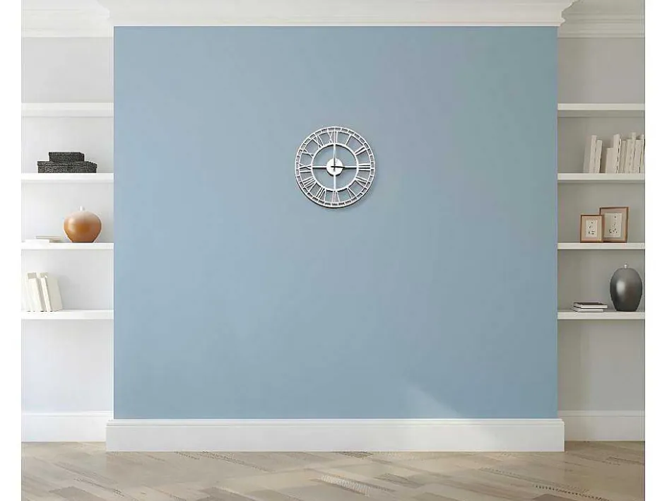 EPIKASA Wandklok-Klok Vintage 7, Wit, Zwart, 50X1,5X50 Cm,