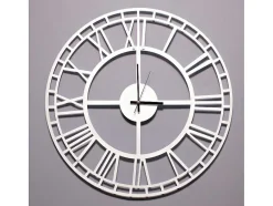 EPIKASA Wandklok-Klok Vintage 7, Wit, Zwart, 50X1,5X50 Cm,