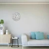 EPIKASA Wandklok-Klok Vintage 6, Wit, Zwart, 50X1,5X50 Cm,