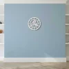 EPIKASA Wandklok-Klok Vintage 4, Wit, Zwart, 50X0,16X50 Cm,