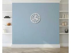 EPIKASA Wandklok-Klok Vintage 4, Wit, Zwart, 50X0,16X50 Cm,