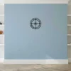EPIKASA Wandklok-Klok Vintage 1, Zwart, Zilver, 50X0,16X50 Cm,