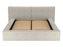 PASCAL MORABITO Tweepersoonsbed-Kofferbed 160 X 200 Cm - Corduroy - Beige - Timano - Van