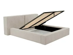 PASCAL MORABITO Tweepersoonsbed-Kofferbed 180 X 200 Cm - Corduroy - Beige - Timano - Van