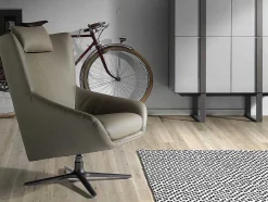 Angel Cerda Fauteuil Kunstleer-Kunstlederen Draaistoel Met Kussen 5044