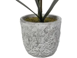 OZAIA Kunstplant-Kunstorchidee Met Pot Van Cement - H60 - Wit - Flora