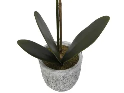 OZAIA Kunstplant-Kunstorchidee Met Pot Van Cement - H60 - Wit - Flora