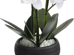 OZAIA Kunstplant-Kunstorchidee Met Pot Van Cement - H65 X B54 Cm - Wit - Tara