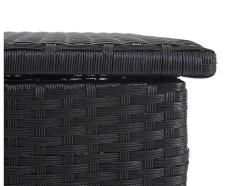 Vente-unique Tuinopslag-Kussenbox Van Polyrattan Mcw-D88 Iii, Basic Zwart, 63X135X52Cm 320L