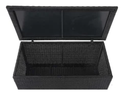 Vente-unique Tuinopslag-Kussenbox Van Polyrattan Mcw-D88 Iii, Basic Zwart, 63X135X52Cm 320L