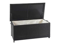 Vente-unique Tuinopslag-Kussenbox Van Polyrattan Mcw-D88 Iii, Premium Zwart, 51X115X59Cm 250L