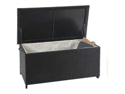 Vente-unique Tuinopslag-Kussenbox Van Polyrattan Mcw-D88 Iii, Premium Zwart, 51X115X59Cm 250L
