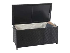 Vente-unique Tuinopslag-Kussenbox Van Polyrattan Mcw-D88 Iii, Premium Zwart, 51X100X50Cm 170L